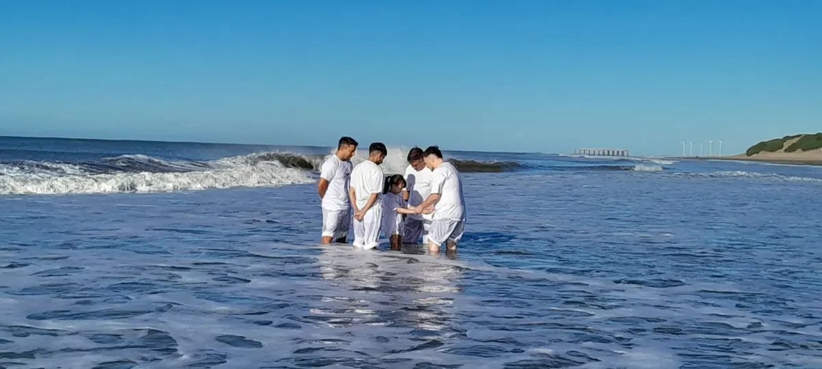 Oración en el mar antes del bautismo
