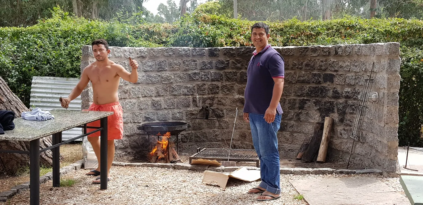 Preparando el asado