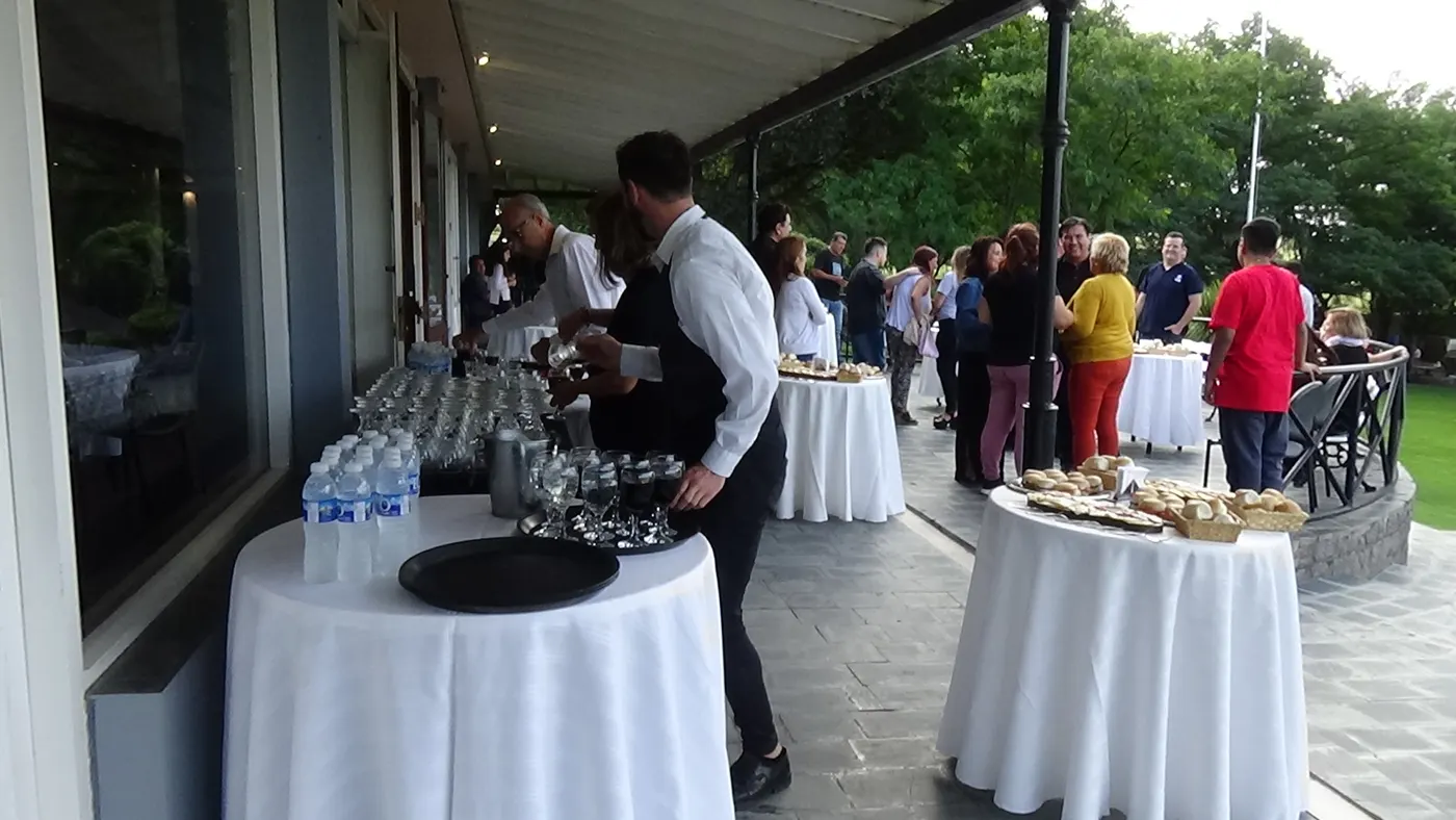 Recepción en la terraza